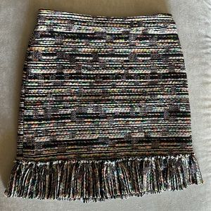 Ann Taylor Multicolored Woven Skirt | Tweed